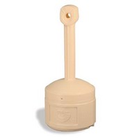 Justrite Manufacturing Co 26800B Justrite 16 1/2" X 38 1/2" Adobe Beige Smokers Cease-Fire Cigarette Butt Receptacle